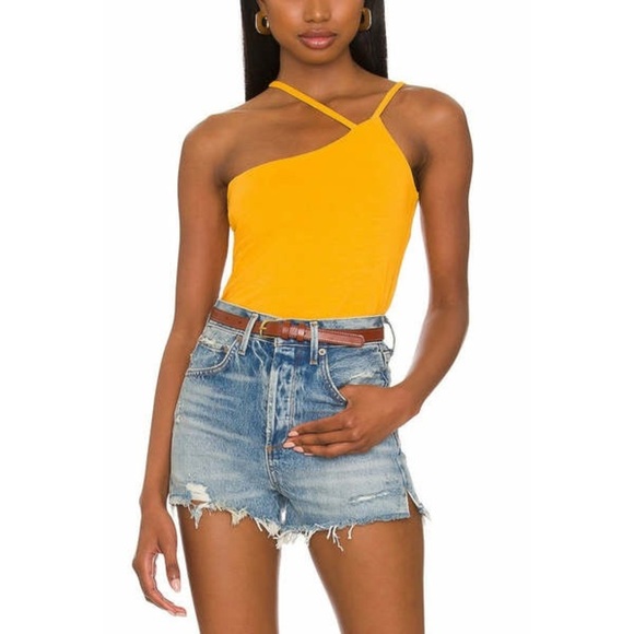 Sold Out NWOT Sundry Asymmetrical Strap Cami in Mango Size:0 - Picture 1 of 7
